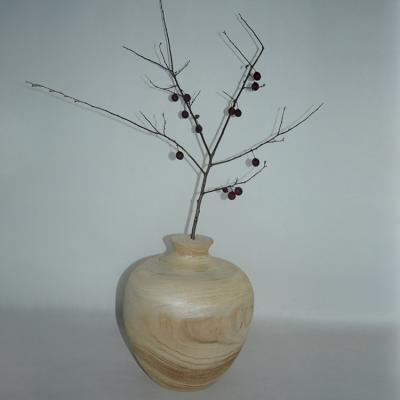 China Minimalist Wholesale Floor Vase Wood Vase Plant Wooden Vase Decoration for sale