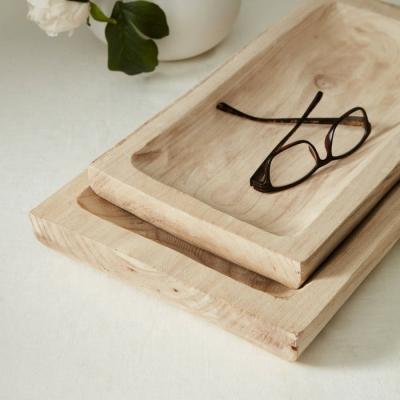 China China Rectangular Paulownia Wood Tray/Coffee Wood Tray for sale