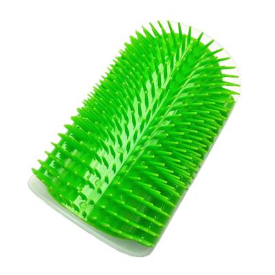 China Cat Rubbing Hair Brush Soft Pet Sustainable Hair Grooming Itchy Brush Cats Massage Comb With Catnip for sale