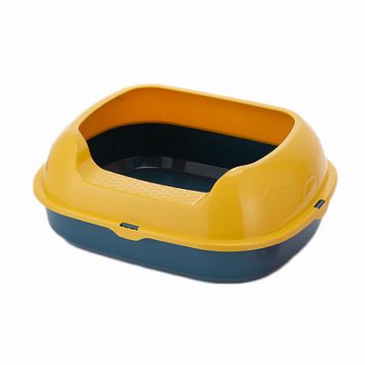 China New Design Sustainable Pet Care Products Extra Large Cat Toilet Plastic Cat Litter Box for sale