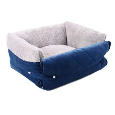 China Viable New Design Foldable Pet Sofa Cotton Bed For Dog for sale