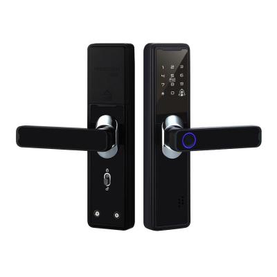 China Aluminum Alloy Tuya Office/Hotel/Apartment IC Card Electronic Fingerprint Lock Front Door Lock Bluetooth Smart Lock for sale