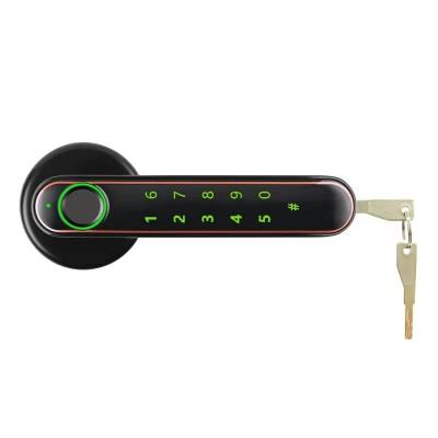 China Interior Wooden Door/Bedroom/Office Multinational Languages ​​Zinc Alloy Handle Door Lock Fingerprint Smart Door Lock for sale