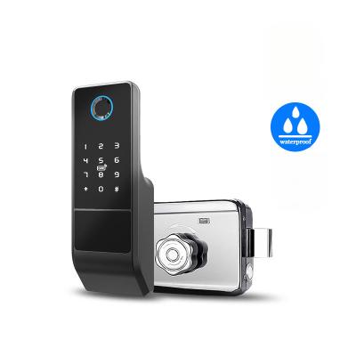 China Aluminum Alloy Remote Control Waterproof Entry Door Smart Lock Automatic Locks for Doors Stainless Steel Code Lock for Front Door for sale