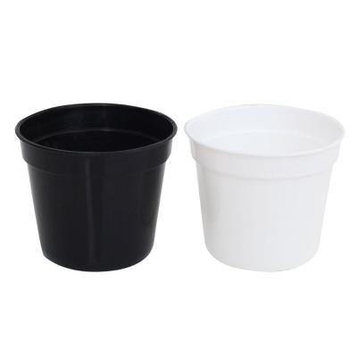 China Mini Plastic Round Flower Pot Indoor Plant Pots Minimalist Drainage White Nursery Pots 10 Pcs/Black Home Decor Flower Gardening Pots For for sale