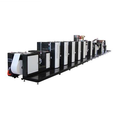 China Label/Sticker/Film Printing WJPS-450 6 Color Daily Chemical Food Label Label Offset Printing Machine for sale