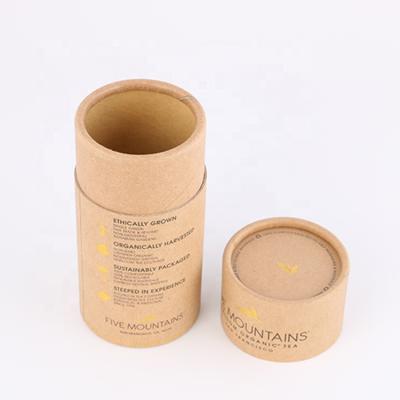 China Recyclable Custom Food Grade Customized Size Biodegradable Cardboard Paper Tube For Tea Packaging for sale