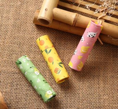 China Other Manufacturer Wholesale Cartoon Paper Tube Packaging Lipstick Paper Tube Can Custom Color Makeup Paper Portable Sealed Tube for sale