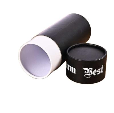 China Other Custom Print Matt / Glossy Black Kraft Cardboard Paper Tube High Grade For Cosmetics / Tea / Food for sale