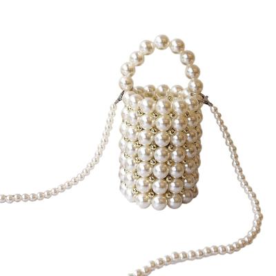 China Hard 2022 Style Pearl Evening Clutch Bag Top-handle Women's Bucket Bag Evening Clip Women's Clutches Wedding Bags Even Handbag for sale