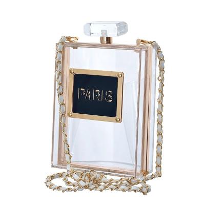 China Wholesale Acrylic Fashionable Transparent Evening Clutch Bag Perfume Bag Party Box Clear Clutch for sale