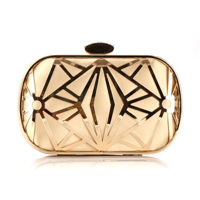 China New Hard Fashion Design Metal With Strap Women Party Wedding Clutch Bag for sale