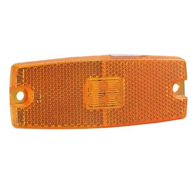 China Waterproof E4 LED Side Marker Reflector Outline 24 Volt Amber Truck Trailer LED Side Marker Lights for sale