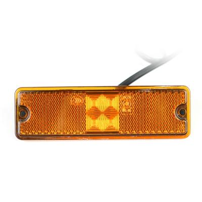 China 12V 24V Clearance Marker 12V 24V Amber Side Rectangle Led Lights Truck Led Side Marker Lights for sale