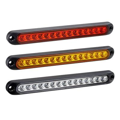 China Indicator Turn Signal Stop Tail Light For Caravan Bus E-Mark PC Lens Amber Red White High Mount UV Stop Lights Truck Stop Brake Lights 24V rv bus trailer for sale