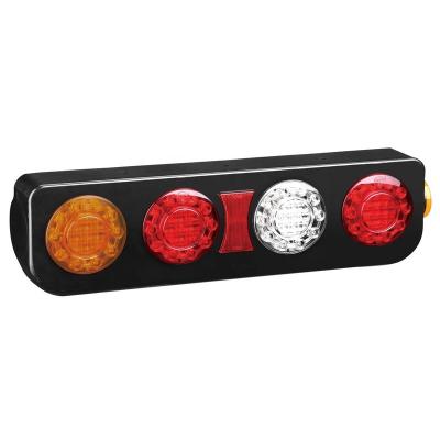 China Reverse Turn Brake Current (Reverse: White. Turn: Yellow. Brake: ) 12V 24V Atuo Red Tail Lights Turn Stop Tail Reverse Fog LED Combination Rear Lights Trailer Truck for sale