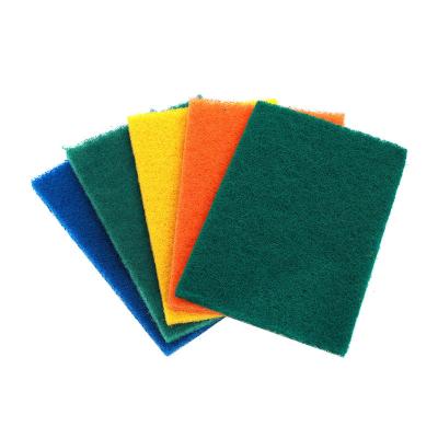 China Sustainable Cost Effective Top Quality Multi Color Square Non-scratch Heavy Duty Scouring Pad Dish Scouring Pads For Kitchen for sale