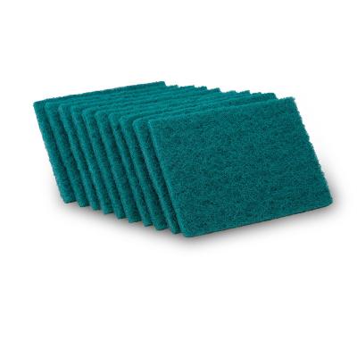 China Sustainable High Quality Commercial Square Dish Washing Green Scouring Pad For Household Kitchen Use for sale