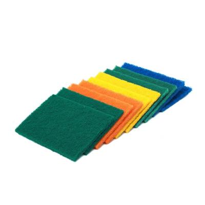 China 15*10cm Viable Heavy Duty Colorful Green Square Fiber Scrubber Cleaning Tool Kit For Household for sale