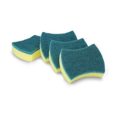 China Sustainable Arc Shape Kitchen Dish Wash Sweep Sponge Easy Standing Cleaning Scrubber for sale