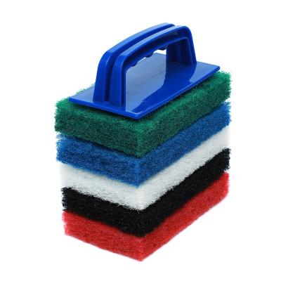 China Viable filled hand holding wash brush cleaning scourer for sale