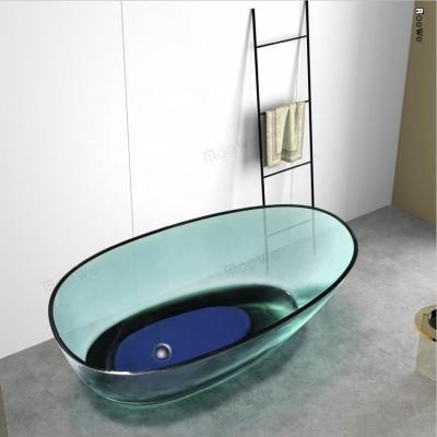 China transparent & solid transparent resin freestanding bathtub freestanding bath, composite resin tub, cast freestanding resin bathtub for sale