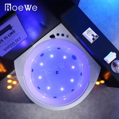 China New Design Single Skirt Therapy Bathtub with Waterfall, Indoor Corner Acrylic Whirlpool Massage Bathtubs for sale