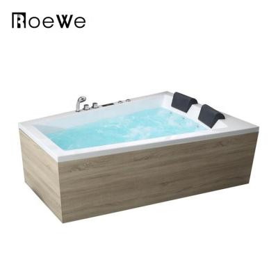 China Skirted Modern Design Double Side Whirlpool Wooden Bathtubs (Left Skirted) With Luxury Acrylic Hydro Bluetooth Massage Bathtub Whirlpools for sale