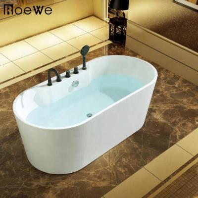 China Freestanding Style Single White 1.7m Single Freestanding Bathtubs, 1600mm Freestanding Oval Seamless Acrylic Soaking Bathtub for sale