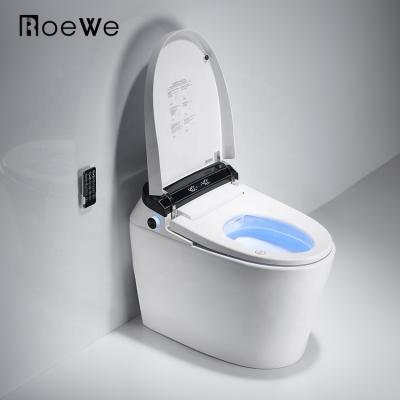 China Double-Flow Ceramic One-Piece Japanese Electronic Smart Toilet Bowl Floor-Mounted Smart Lavatory Wc Toilet Bowl Price for sale