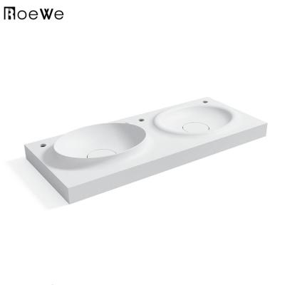 China Rectangle Modern Hotel Bathroom Matte Cast Iron Stone Wash Basin , Countertop Solid Outdoor Sinks for sale