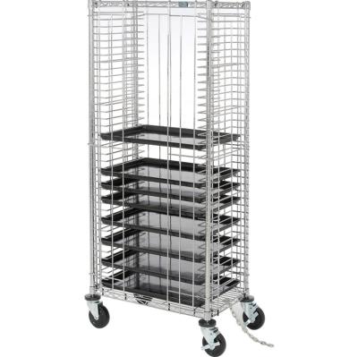 China High Quality Wire ESD Four Wheel Tray Cart Storage Carbon Steel Chrome Trucks for sale