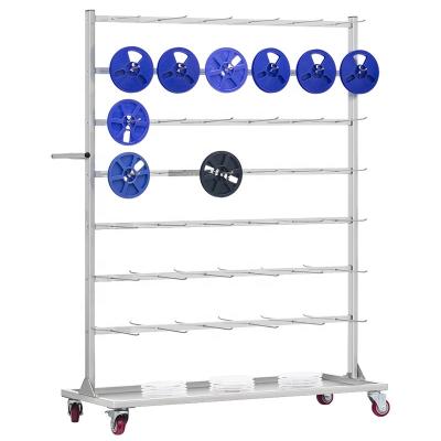 China High Quality Storage Stainless Steel SMT Coil Storage Shelving Cart Trolley for sale