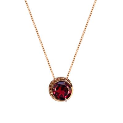 China FASHIONABLE Lab Developed HPHT Initial 18k Fancy Intense Red Necklace Gold Pendant Necklace Plated for sale