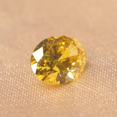 China Jewerly Making Lab Developed 1 Carat Fancy Oval Cut Vivid Yellow Diamond For Diamond Ring for sale