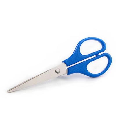 China Universal Cut Aluminum Alloy Handle School Office Cloth Wire Cutter Blue Black Plastic Children Students Students Scissors for sale