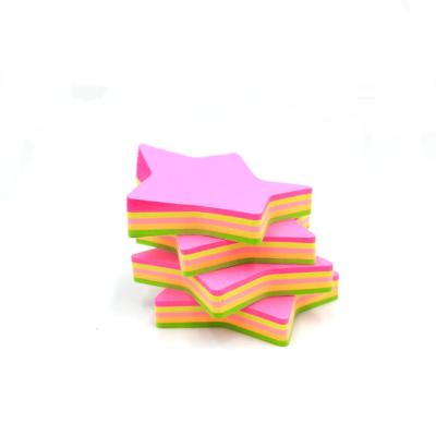 China Self Adhesive Colorful Star Sticky Notes Easy To Paste Post-it Sticky Notes Sticky Note Booklet for sale