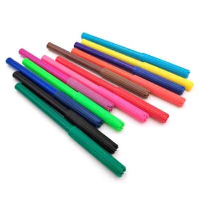 China 12 Color Plastic Watercolor Pen Slim With Multi Color Plastic Pen Strips Water Color Pen for sale