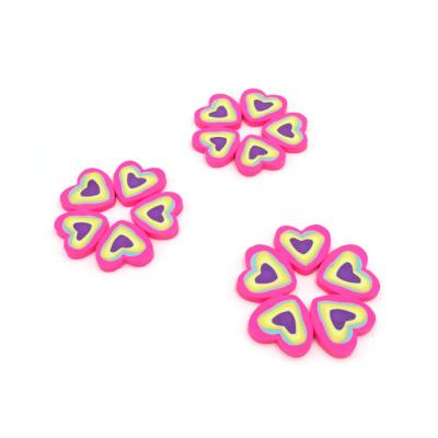 China Cute Colorful Eraser Love Multicolored Extruded Heart Shaped Rubber Eraser for sale