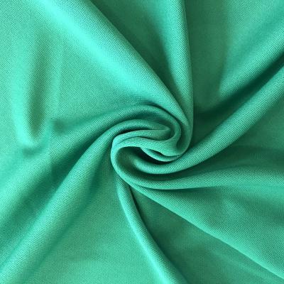 China Wholesale Waterproof 100% Polyester Dyed Interlock Fabric Knitted Solid Interlock Fabric for sale