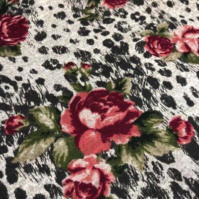 China Viable Sales Multicolor Floral Pattern Plant Print Digital Flower Fabric for sale