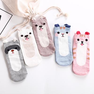 China Sporty All Season Cute Ladies Animal Girls 3D Cat Ankle Socks High Quality Short Socks Comfort Socks For Women for sale