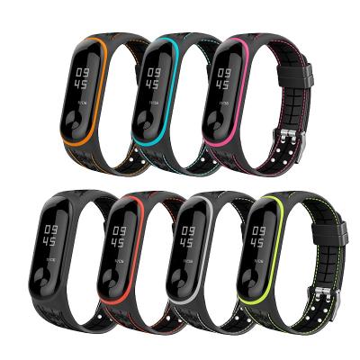 China Custom Replacement Band Mens Womens Silicone Smart Watch Bands Strap Replacement Band For MI Band 5 6 for sale