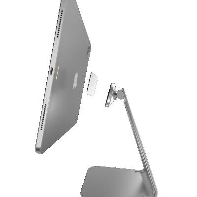 China 360 Rotation Portable and Foldable Universal Magnetic Mobile Phone Stand L-Shaped Magnetic Tablet Stand for sale