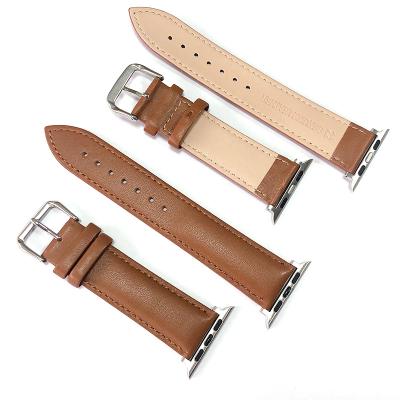 China Fanshion 2021 New Leather Strap For Apple Watch Series 4 5 6 Smart Watch 38mm 40mm 42mm 44mm Watch Leather Bands for sale