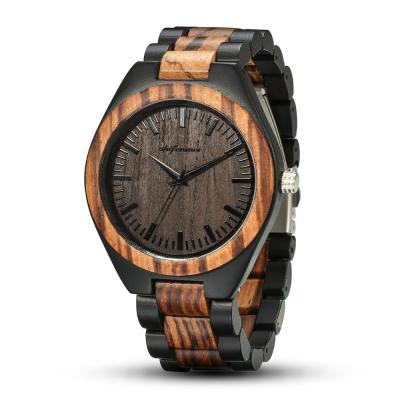 China Non OEM Specific Drop Shipping Custom Anniversary Gift Engraved Wood Men Watch Wristwatches Ebony Customized Wood Watch Natural for sale