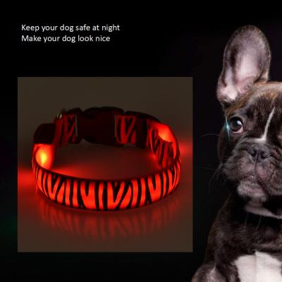 China 7 Colors Safety Accesorios LED Reflective Nylon Dog Collar Led Dog Collar Recharagble Led Collar Dog Collar for sale