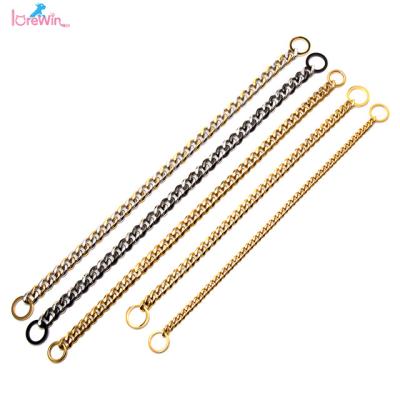 China Viable Custom Durable Gold Plating Stainless Steel Dog Collar Choke Chains for sale