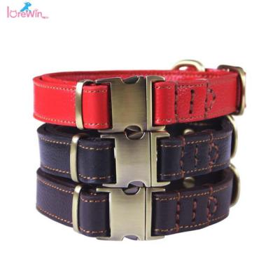 China Viable Pet Accessories Dog Collar Pu Leather Leather Collar For Dog Cheap Leather Dog Collar for sale