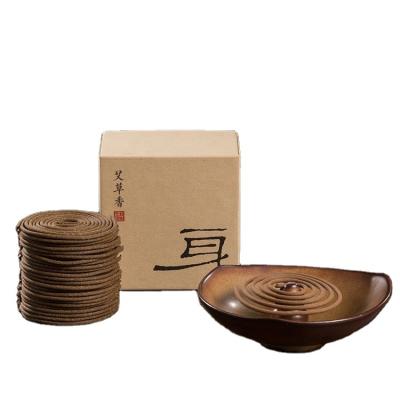 China Pure Moxa Incense Lao Zen Old Mountain Natural Wormwood Oud Incense Chinese Coil Incense for sale